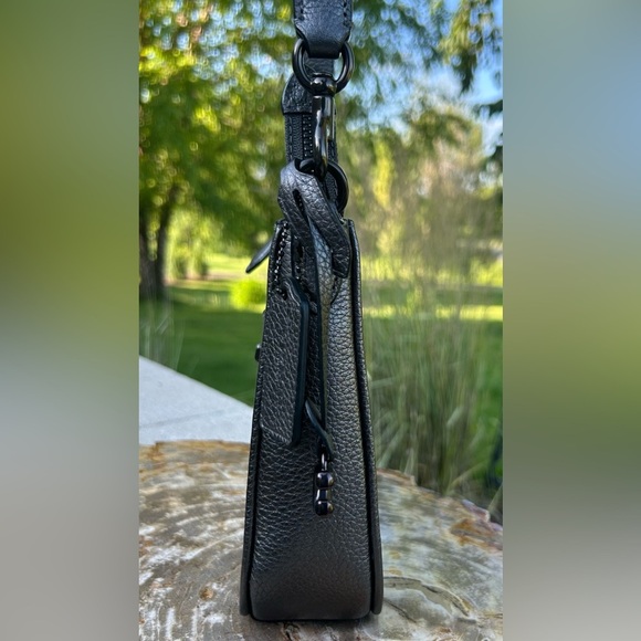 Coach Chaise 19 Crossbody Pewter Metallic Gunmetal EUC - Picture 11 of 17